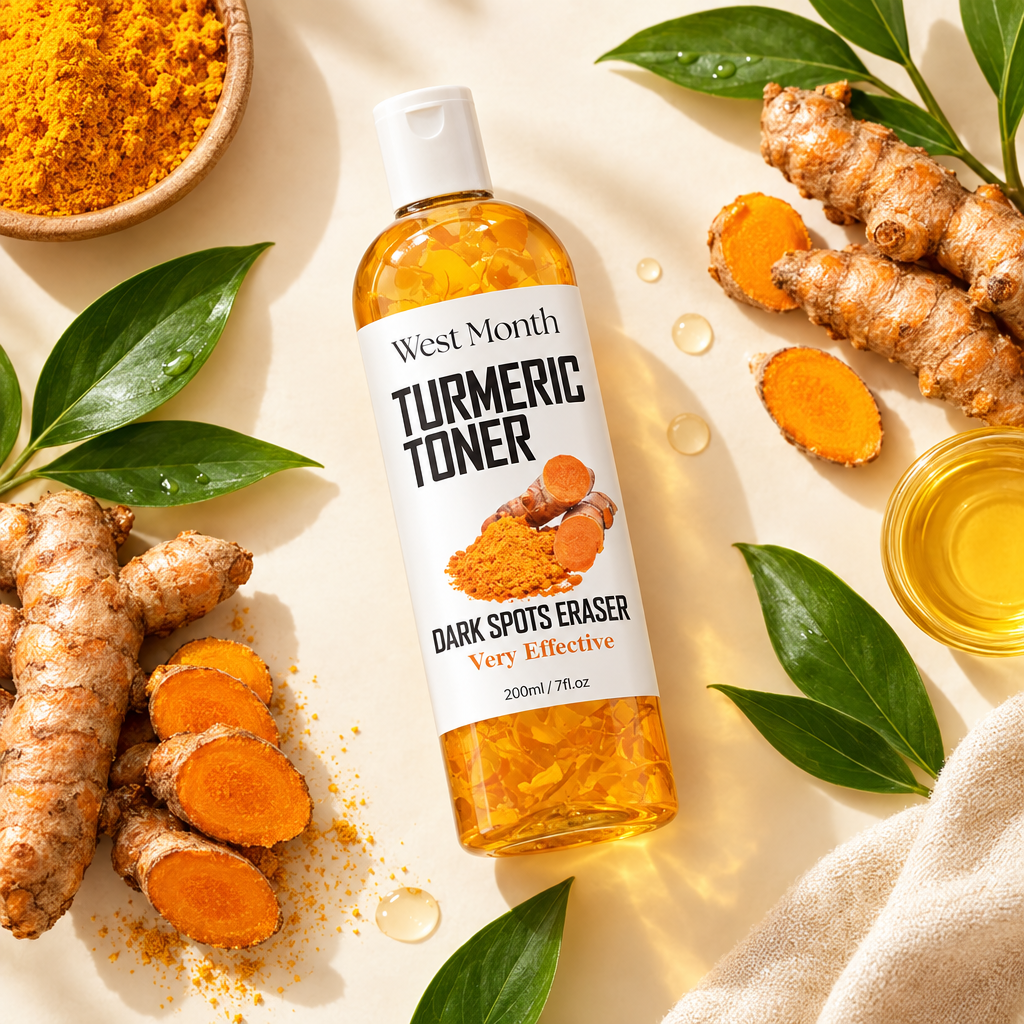 West&Month Turmeric Toner, Deep Hydrating Firming And Moisturizing Facial Skin Toner